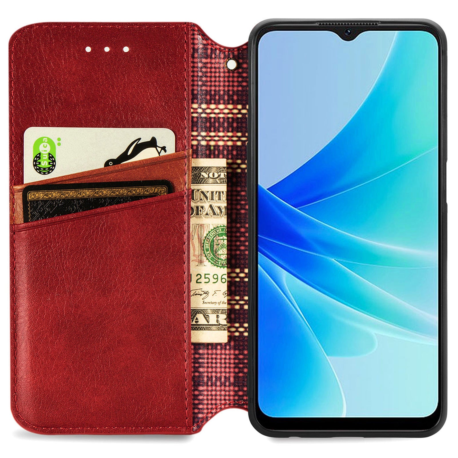 For Oppo A57 4G Imprinting Rhombus Magnetic Auto-Absorbed Flip Leather Phone Case Stand Wallet Anti-drop Cover For Oppo A57 4G Imprinting Rhombus Magnetic Auto-Absorbed Flip Leather Phone Case Stand Wallet Anti-drop Cover